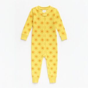 Hanna Andersson Organic Cotton Zip Sleeper Sunshine Print Yellow 12-18M Pajamas